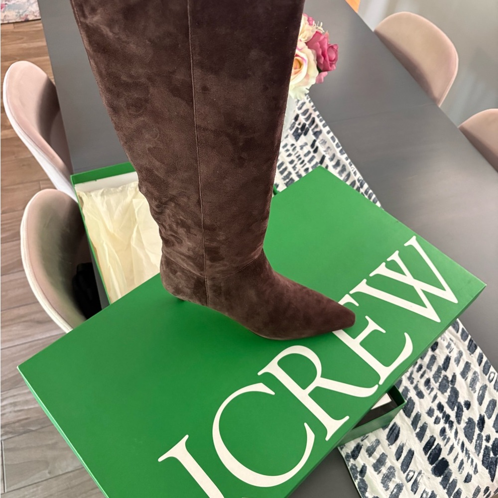 J. Crew Chocolate Suede Tall Boots